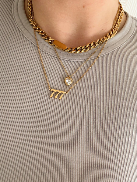 Angel Number Necklace - Gold