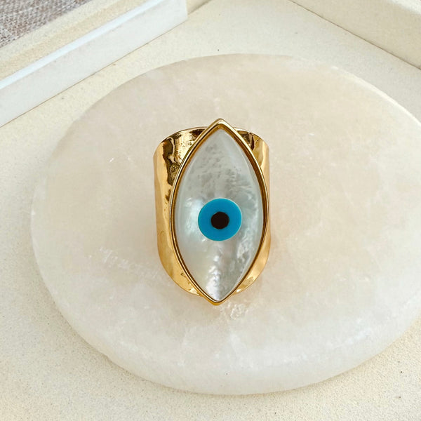 Eye Ring - Adjustable - Gold